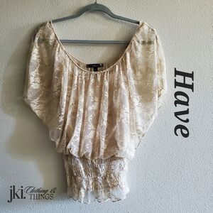 Have Women's Blouse Lace Beige
